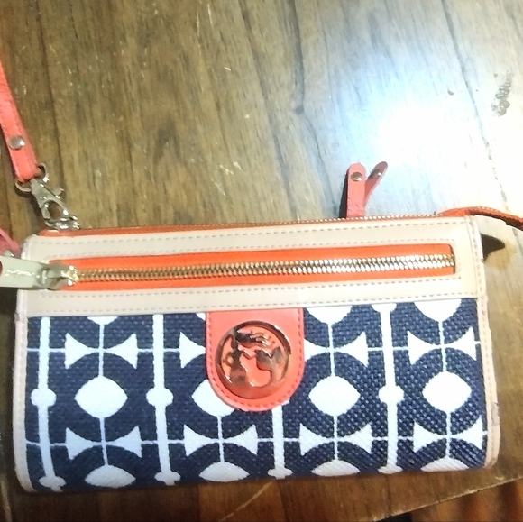 Sparta Orange and Blue Wristlet - Picture 1 of 7